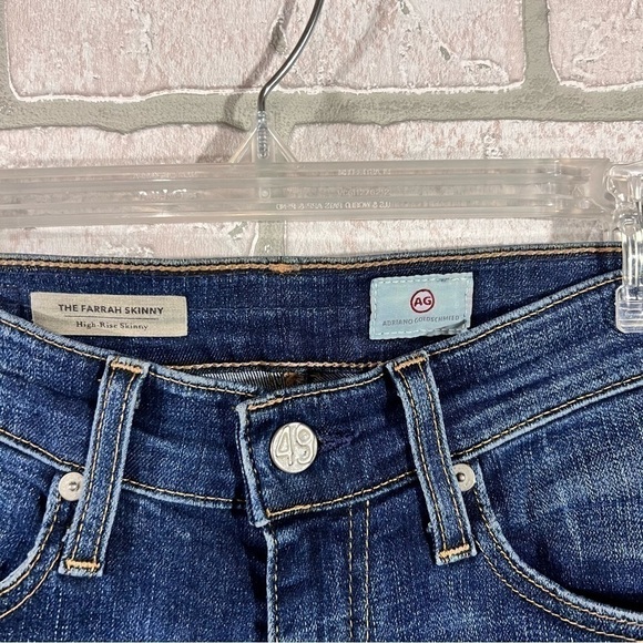 Ag The Farrah High Rise Skinny Jeans in 11Years Wash Size 27 - Picture 8 of 9